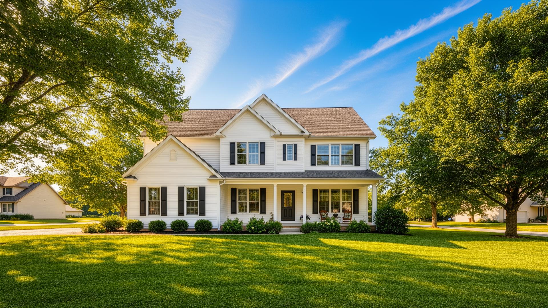 Bright midday Midwest home